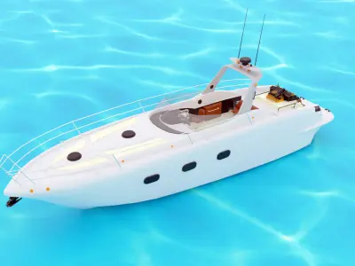 3D Stylized Boat Low-poly 3D model