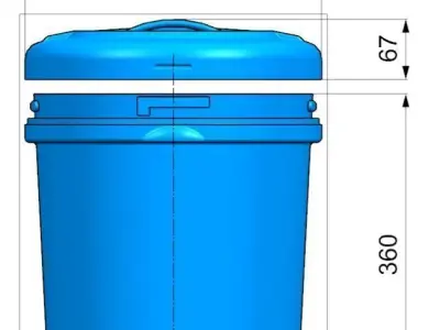 Dustbin trash can 3D model