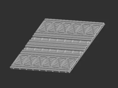 SCIFI MODULAR MAGNETIC DIORAMA CORRIDOR PLATES 3D print model