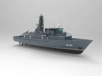 Bedok-class mine countermeasures vessel 3D model by octagram14
