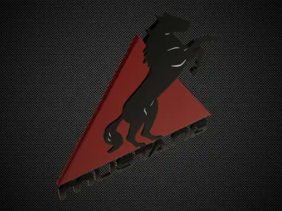 mustang logo 3D model