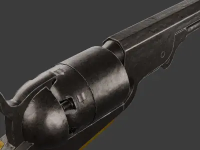Colt 1851 Navy Free low-poly 3D model purchase