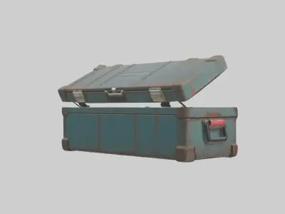 Metal toolbox Low-poly 3D model