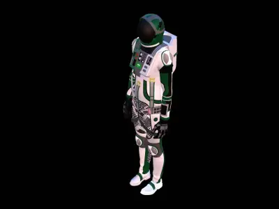 Astronaut Spacesuit Saudi Arabia Low-poly 3D model