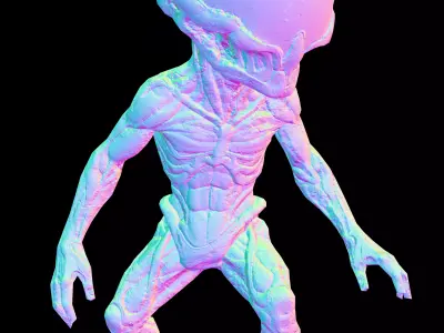 Alien Minion - Horror Enemy Character - Game Ready Low-poly 3D model