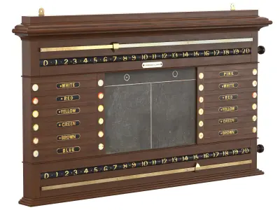 Thurston Combined Billiards Scoreboard 3D model