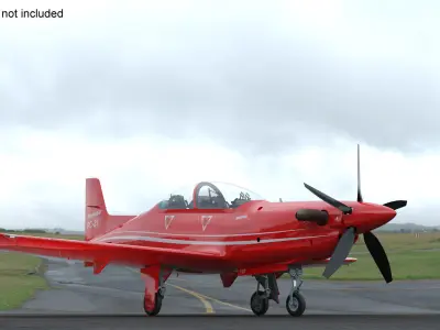 Training Aircraft Pilatus PC-21 Red 3D model purchase