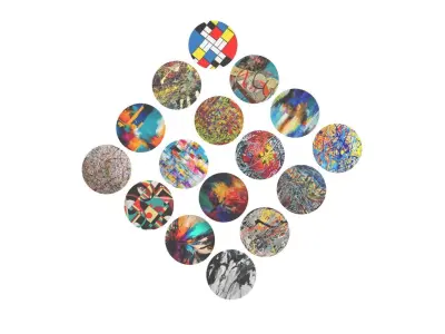 Abstract Art Plates Set 3D model