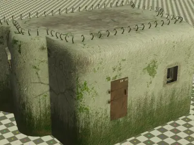 Bunker Low-poly 3D model