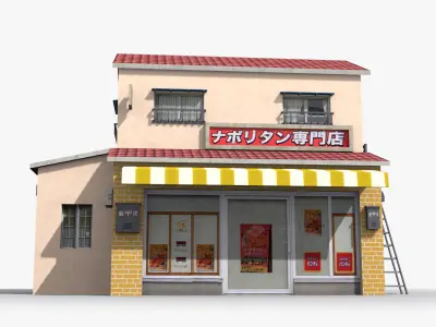 Japanese House x11 Low-poly 3D model purchase