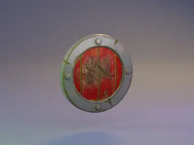 Shield Low-poly 3D model 5