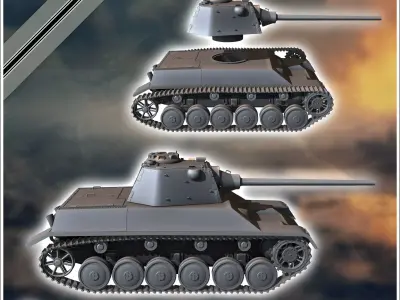 Panzer IV Ausf K with Schmalturm turret - Germany Eastern Wester 3D print model