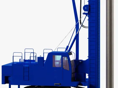 Drilling Rig Low-poly 3D model-Nissha DHJ45 Low-poly 3D model