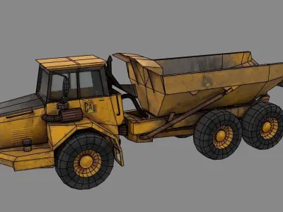 Dump truck low poly Low-poly 3D model