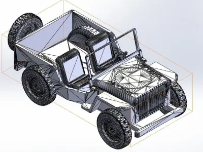 MILITARY JEEP WILLIYS - 3D CAD MODEL - HIGH POLY - GAME READY  Free 3D model