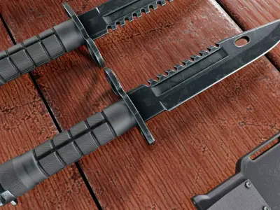 M9 Bayonet Knife Low-poly 3D model get