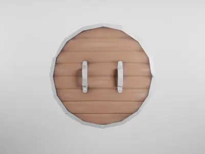 Viking Shield Stylized Low-poly 3D model