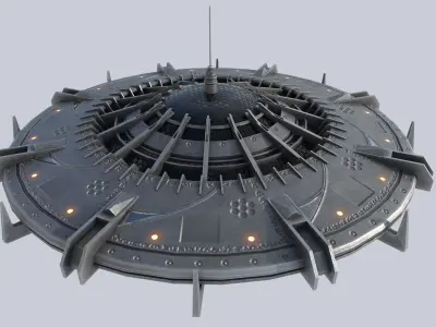 Classic UFO Low-poly 3D model purchase