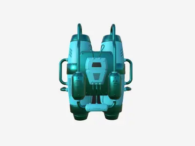 Jetpack A06 Blue - SciFi Character Design Low-poly 3D model