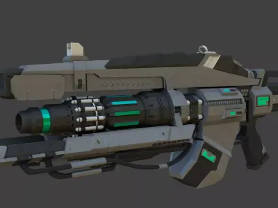 Sci-Fi Link Gun Low-poly 3D model