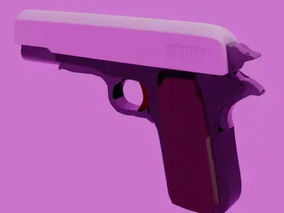 Pistol Low-poly 3D model purchase