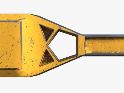 Hydrant Wrench Free low-poly 3D model