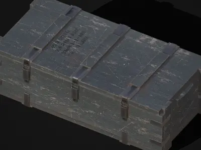 Military Weapon Crate  Game-Ready 3D Model Low-poly 3D model