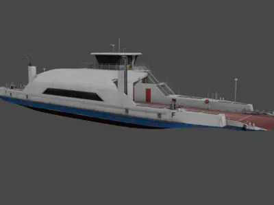 Rhein ferry 3D model low-poly Low-poly 3D model