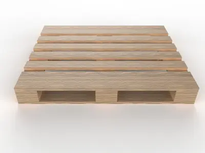 Pallet PBR 1200mm x 1000mm 3D model