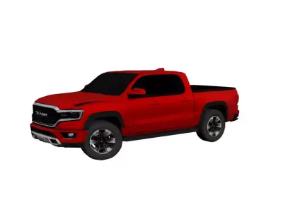 Ram 2026 Low Poly Modern Pickup Truck Optimized 3D Model Low-poly 3D model