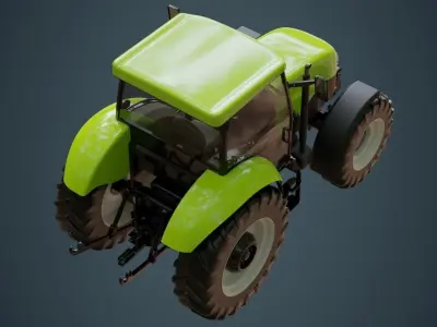 Tractor 1 Untextured 3D model