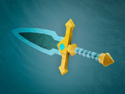 Fantasy Dagger Low-poly 3D model get