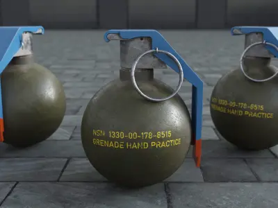 Hand Grenade v2 Low-poly 3D model