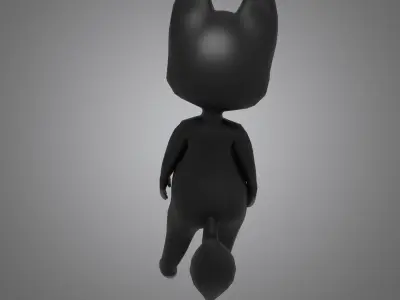 LowPoly 3D model of a kitten Low-poly 3D model