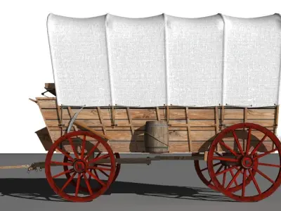 prairie schooner 3D model