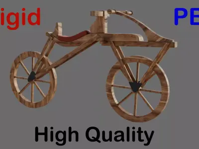 Draisine bike 3d model 3D model