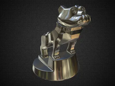 bulldog hood ornament  3D model