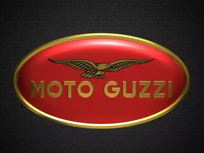 moto guzzi logo 3D model by 3dlogoman