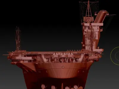 HAKURYU AIRCRAFT CARRIER 3D model