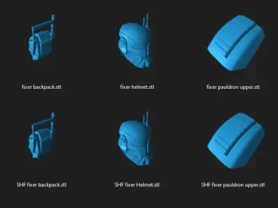 Republic Commando Delta Squad One12 Scale 4 in 1 upgrade kit 3D print model