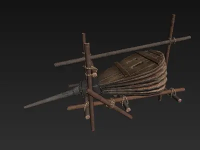 Roman Blacksmith Low-poly 3D model