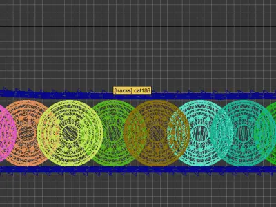 World War 2 tanks tracks Free 3D model