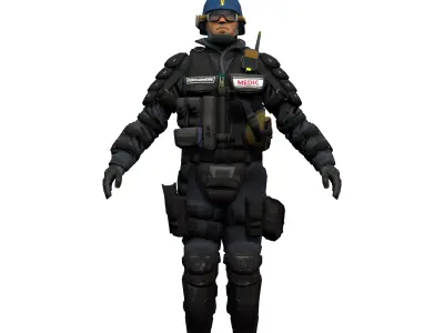 Agent from the game CSGO Second lieutenant of medical service 3D model