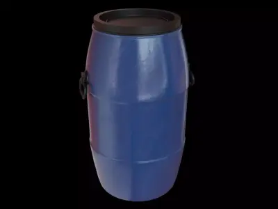Plastic Drum - Barrel - Container Low-poly 3D model