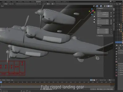 Avro Lancaster B mk1  3D model