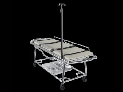 Hospital rolling stretcher 3D model