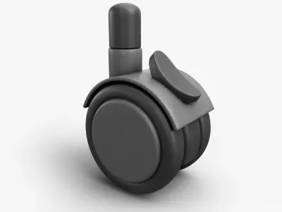 Plastic Caster Wheel 2  Low-poly 3D model