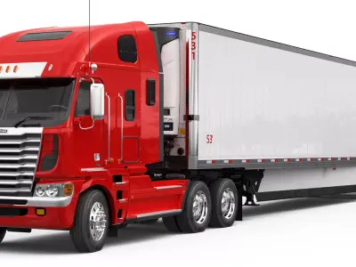 Freightliner Argosy With Trailer  3D model