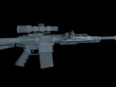 EOTECH EFLX  Red Dot Sight Low-poly 3D model