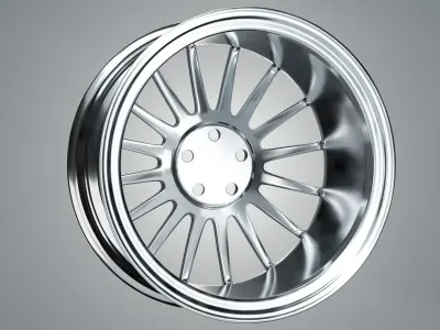 5 Sport Car Wheel 3D Model Bundle - High poly   3D model